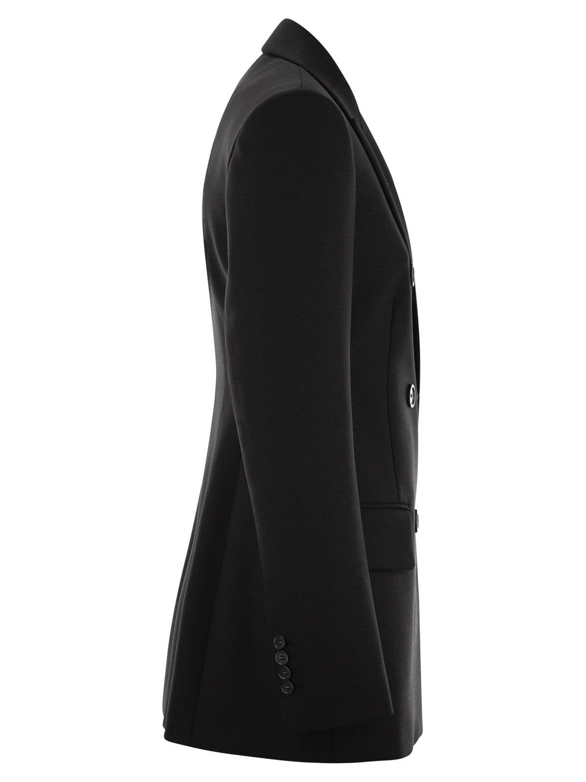 Shop Sportmax Black Wool Belly Blazer In Nero