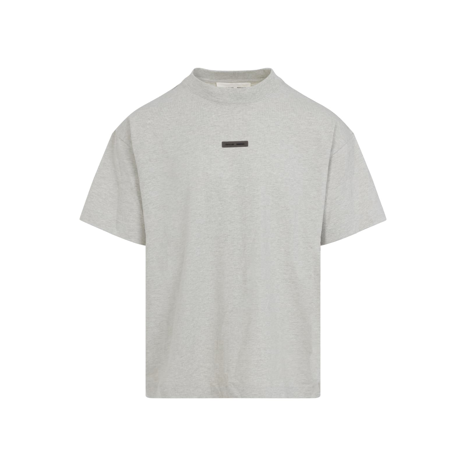 Fear Of God Long-sleeved T-shirt With Ribbed Crew Neck And Signature Logos In Neutral