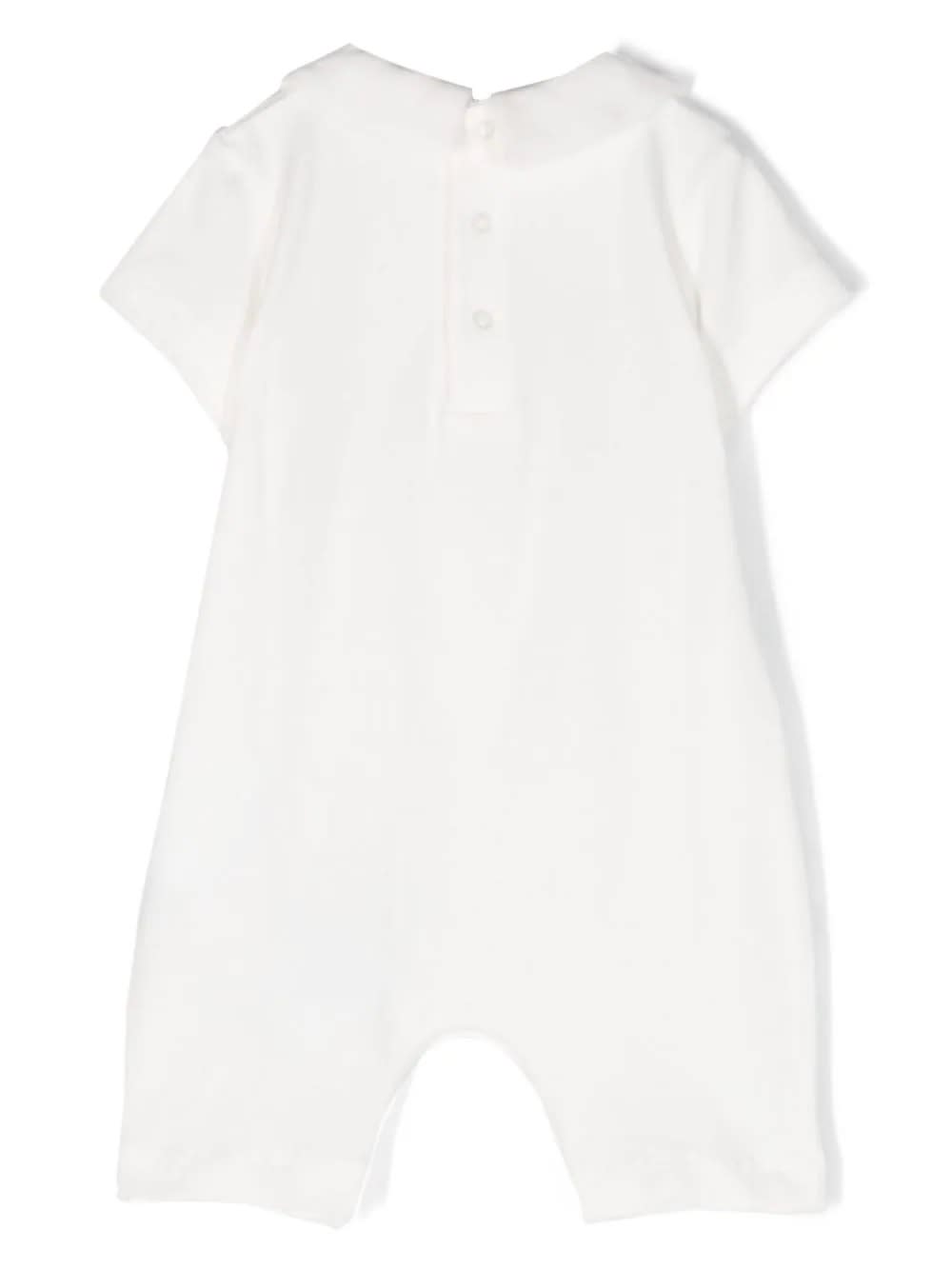 Shop Moschino Teddy Bear With Duck Playsuit In White