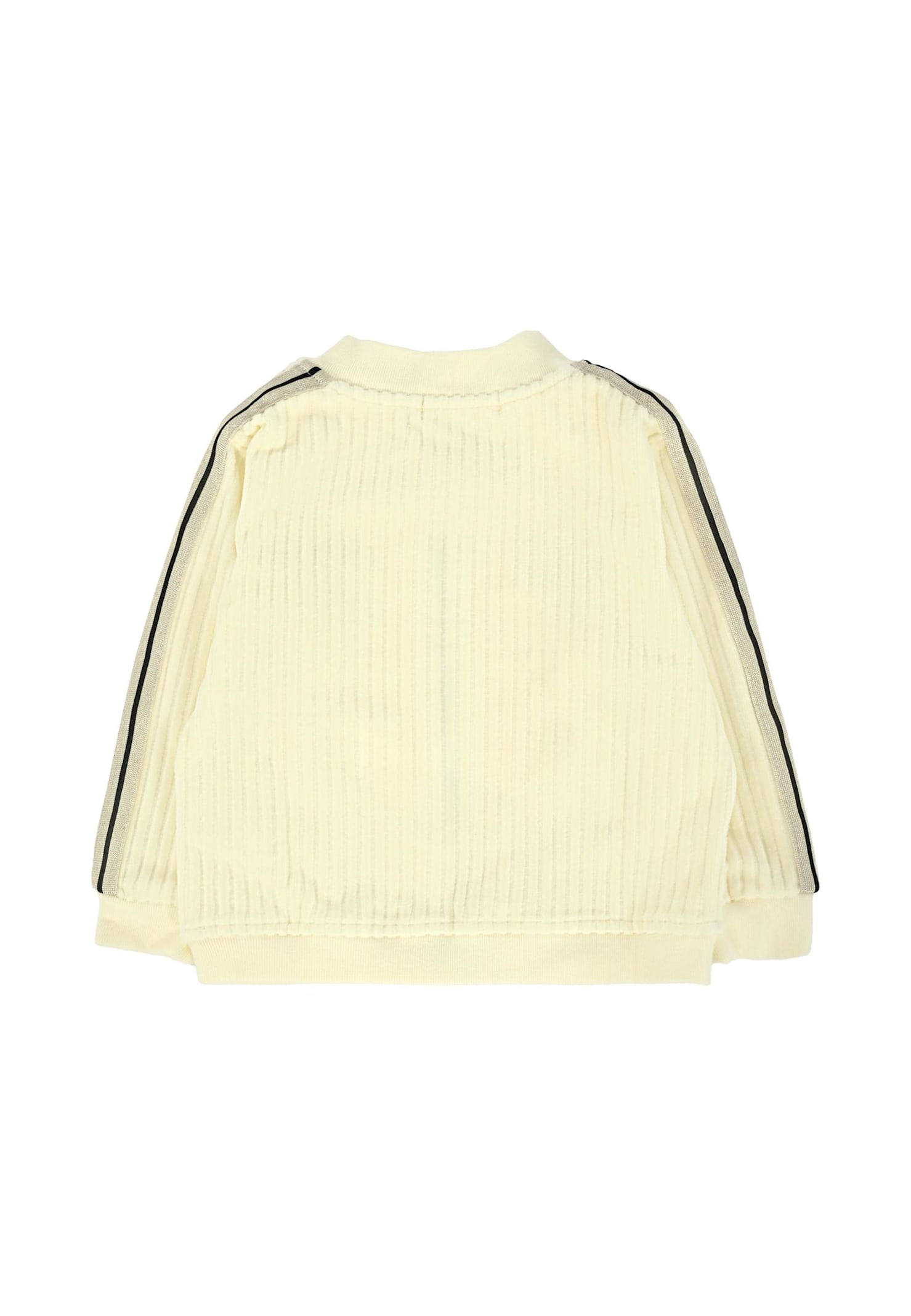 Palm Angels Ivory Sweatshirt For Baby Boy With Logo In Yellow