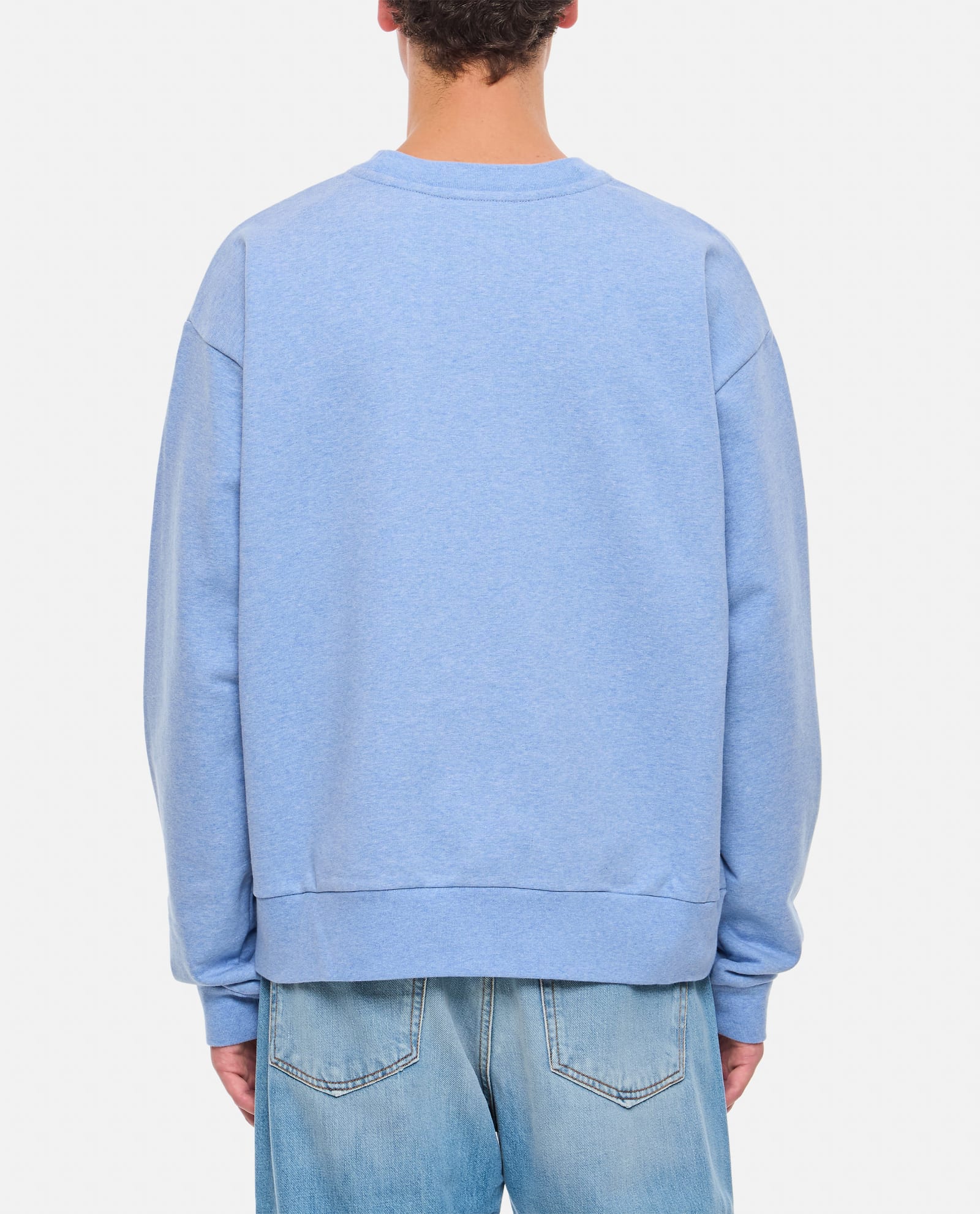 Shop Marni Cotton Sweatshirt In Clear Blue