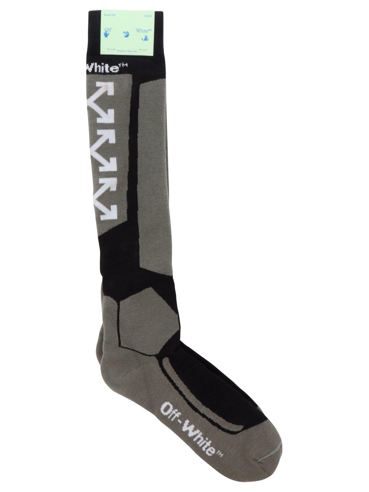 Off-White Logo Intarsia Ski Socks