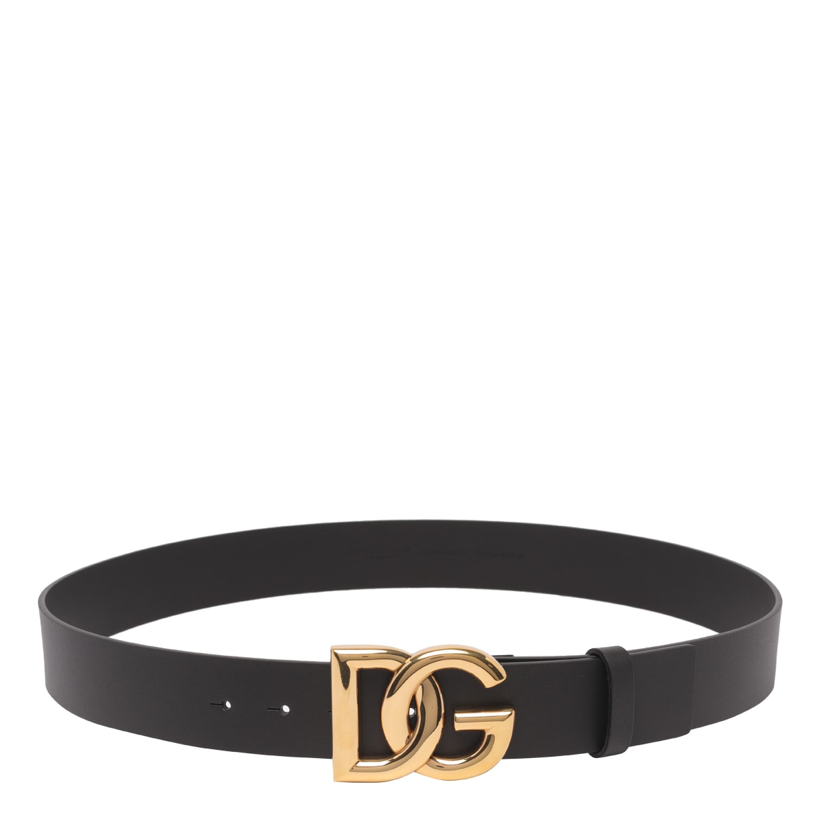 Shop Dolce & Gabbana Dg Buckle Logo Belt In Nero/oro