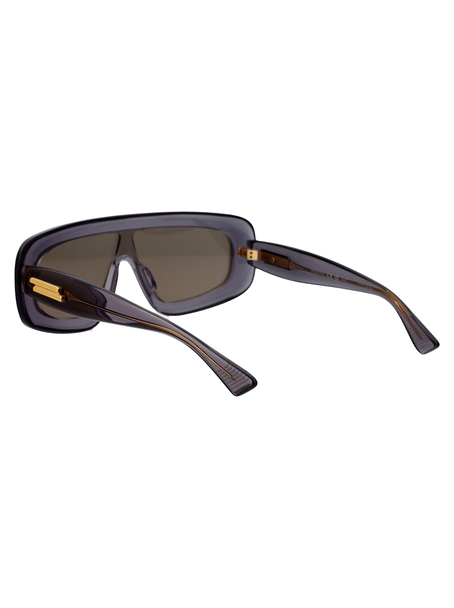 Bottega Veneta Grey Grey Brown Acetate Sunglasses