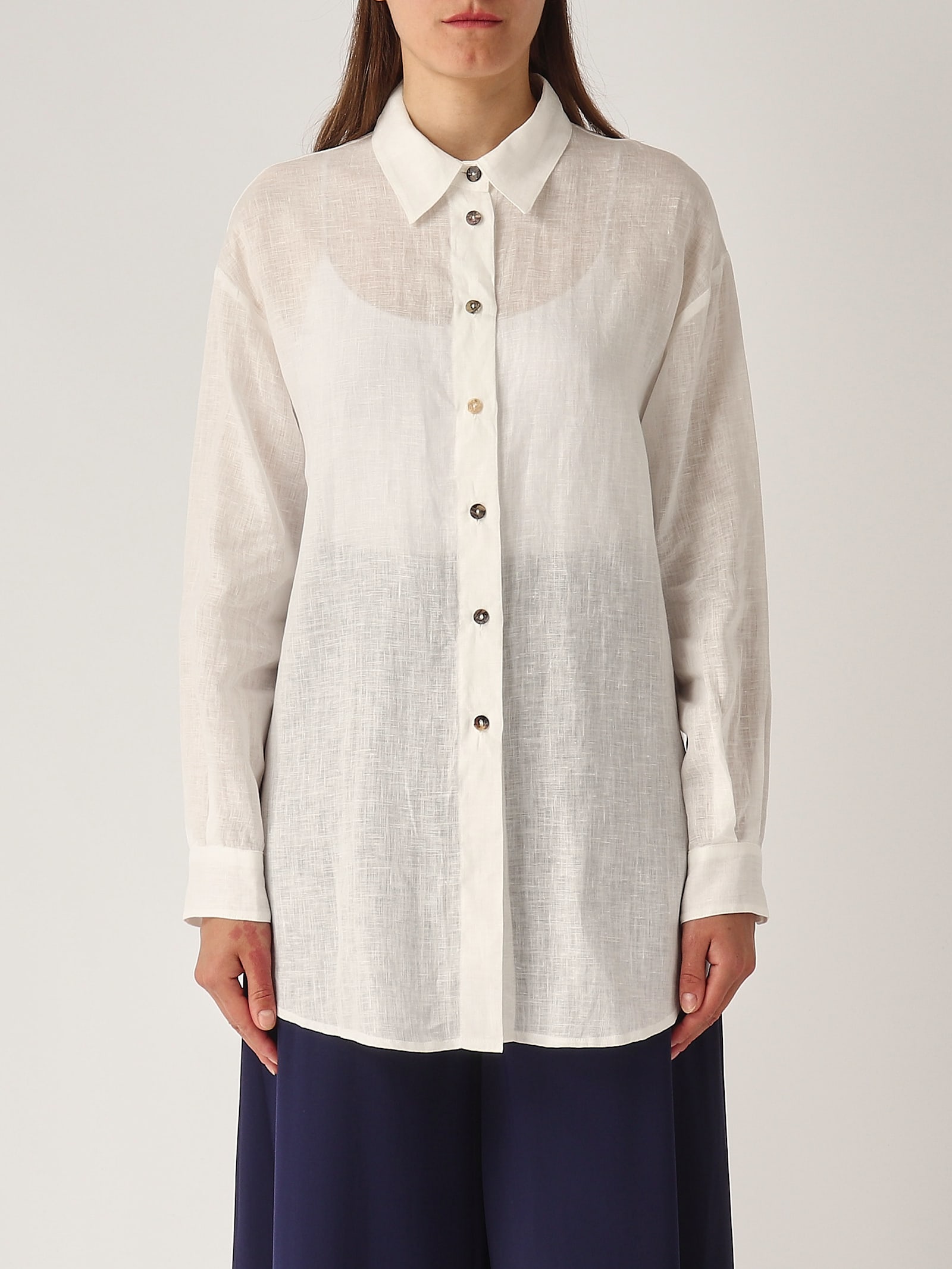 Maliparmi Camicia Summer Linen Shirt In Neutral