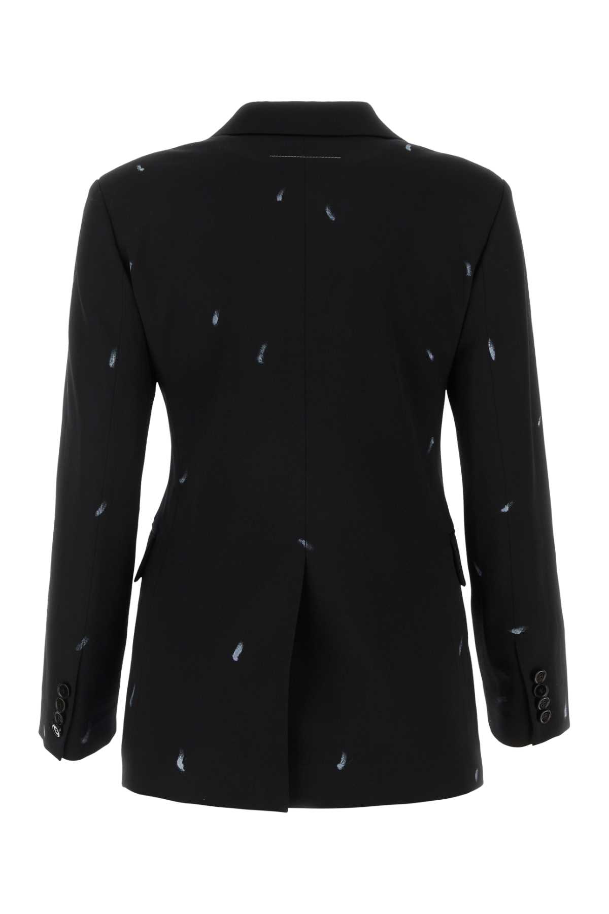 Shop Mm6 Maison Margiela Black Stretch Polyester Blend Blazer