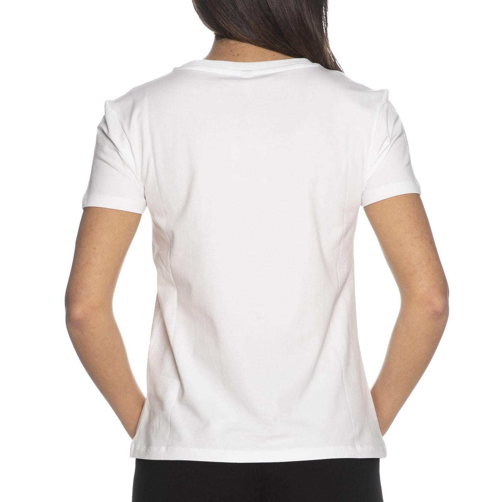 Shop Moschino Swim Cotton Logo T-shirt In White