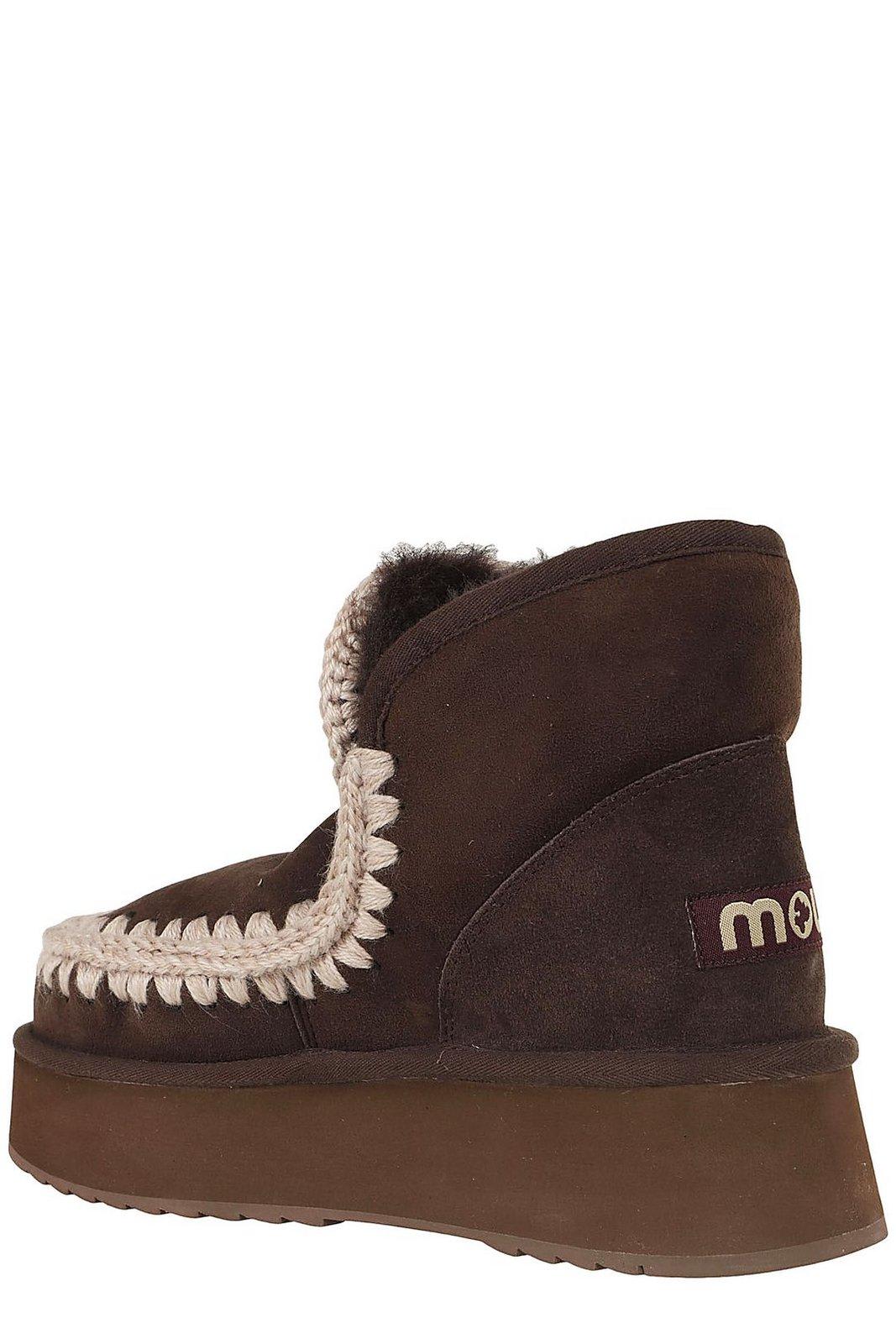 Mou Mini Eskimo Platform Boots  In Mocha Mocha