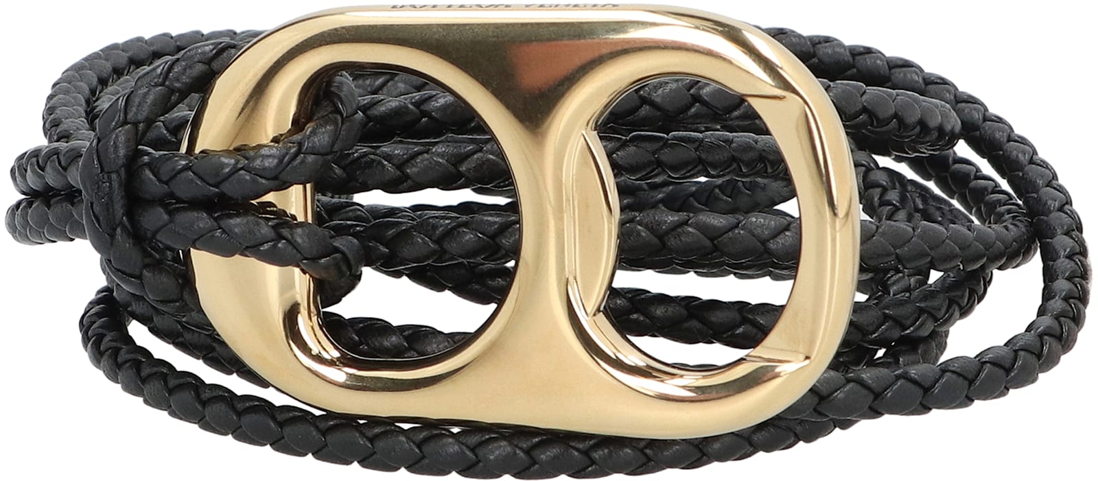 Bottega Veneta Intrecciato Nappa Belt In Black
