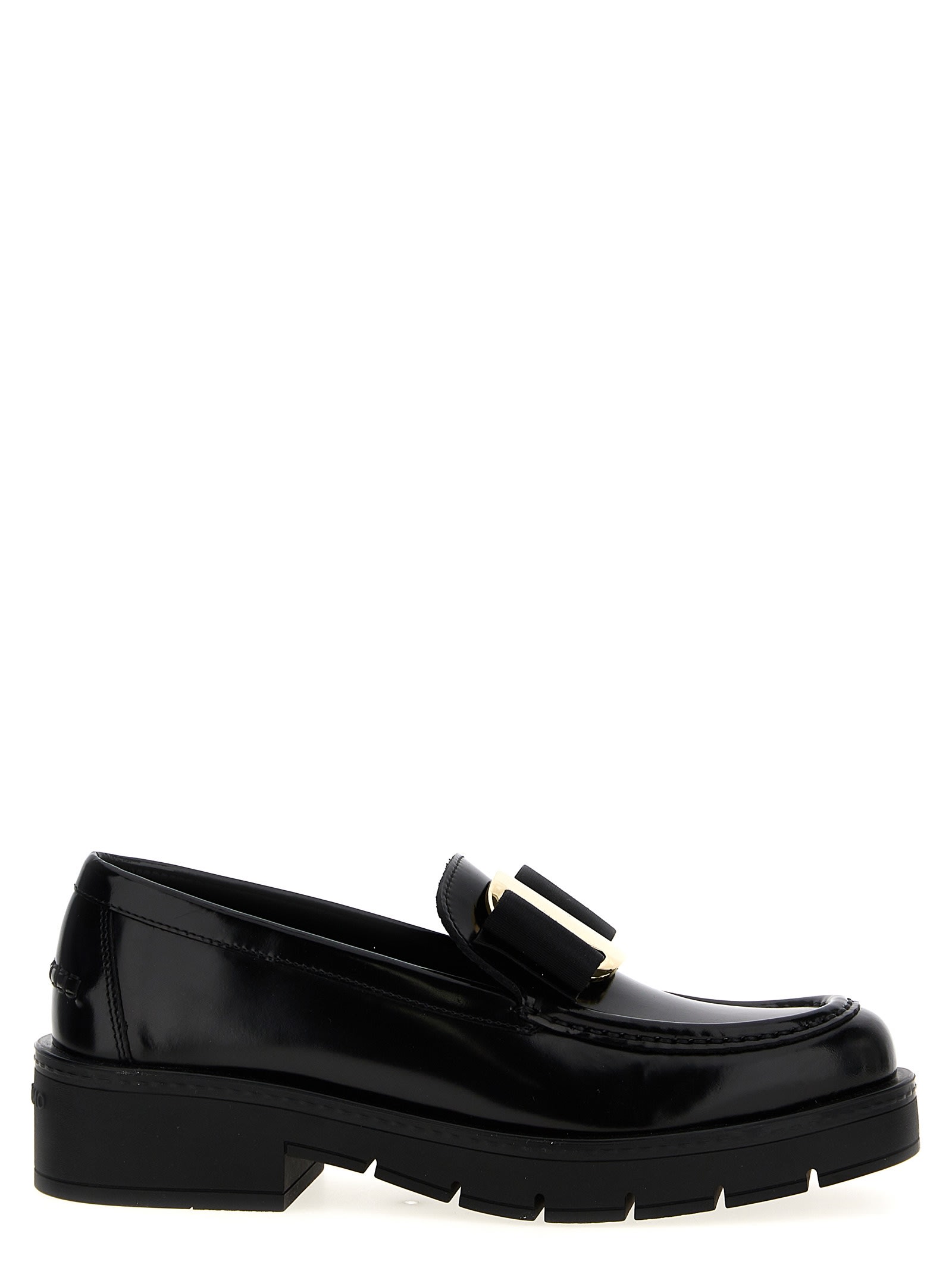 Shop Ferragamo Mirty Loafers In Black