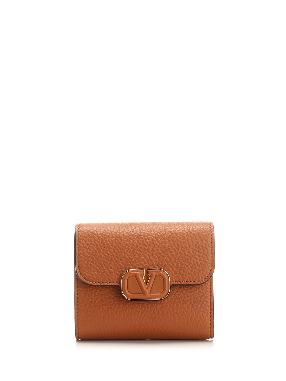 Shop Valentino French Wallet In Brown