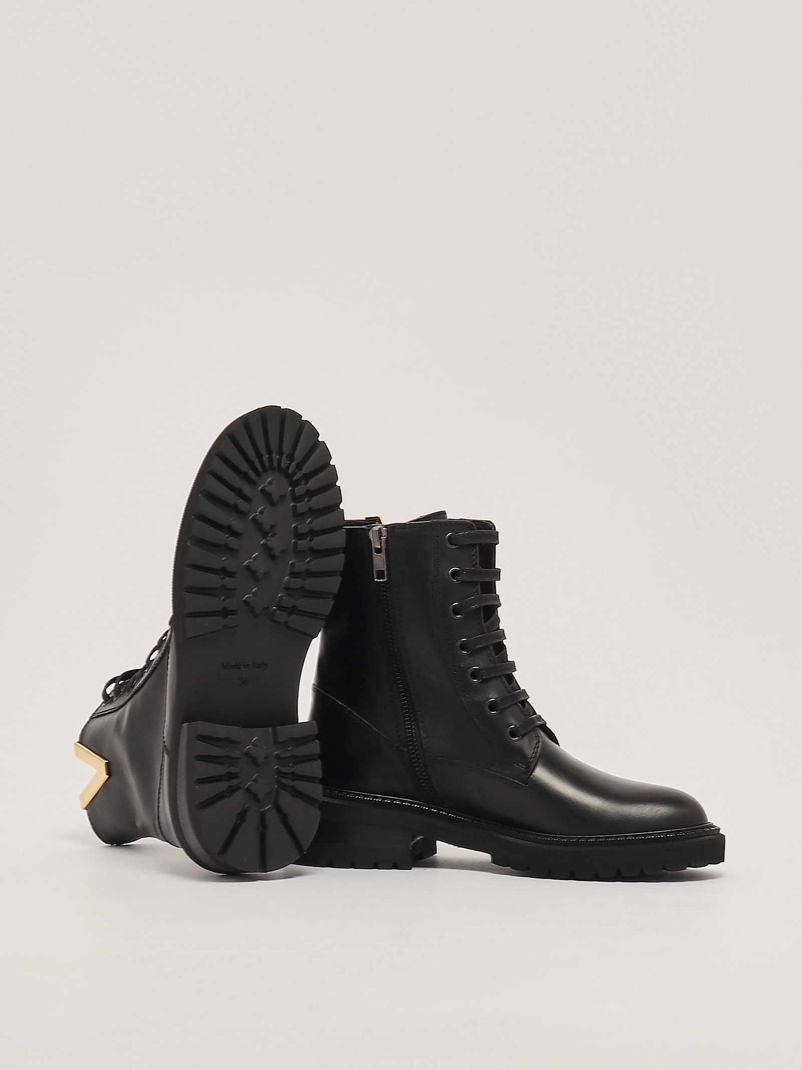 Shop Via Roma 15 Leather Boots In Nero