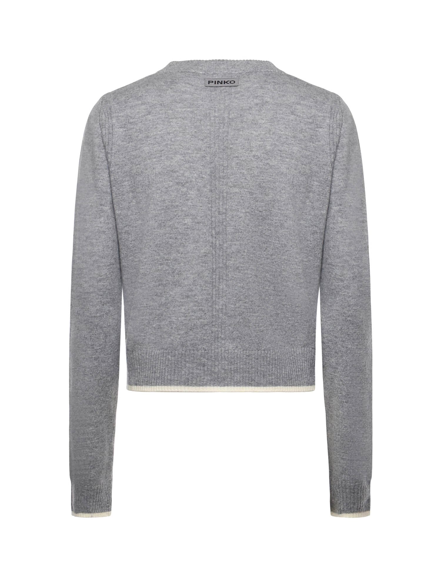Pinko Cropped Cardigan In Gray
