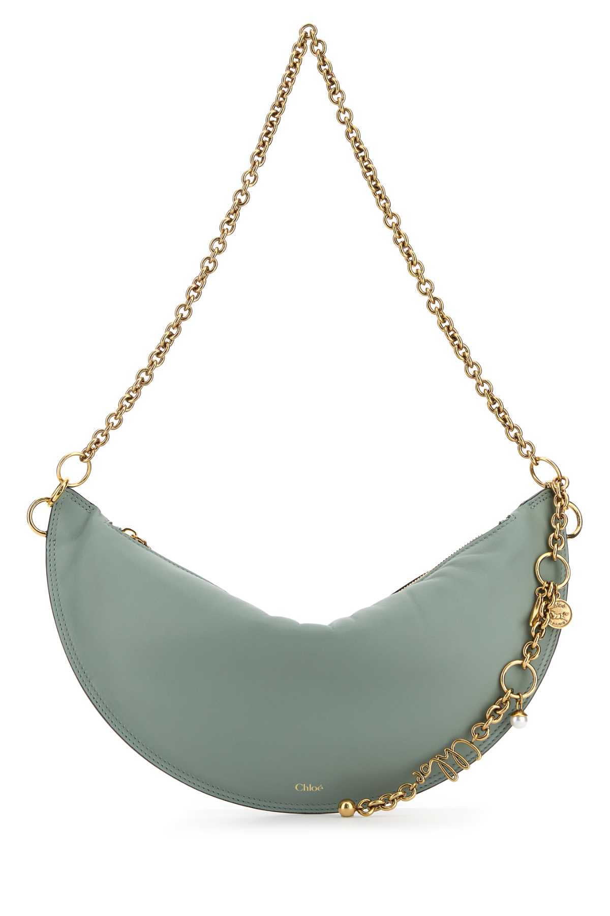 Chloé Sea Green Nappa Leather Chloe Icons Shoulder Bag In Green