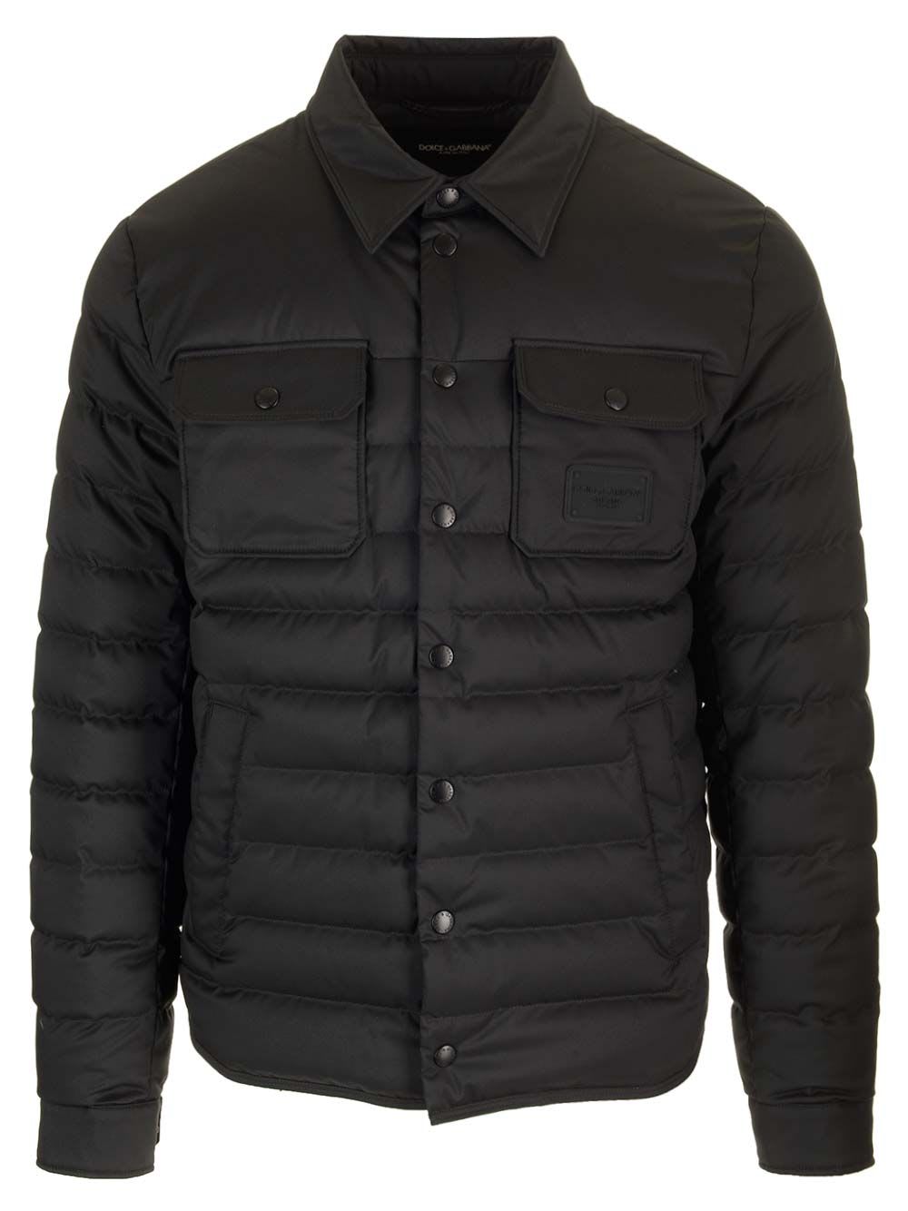 Shop Dolce & Gabbana Jacket In Satin In Black