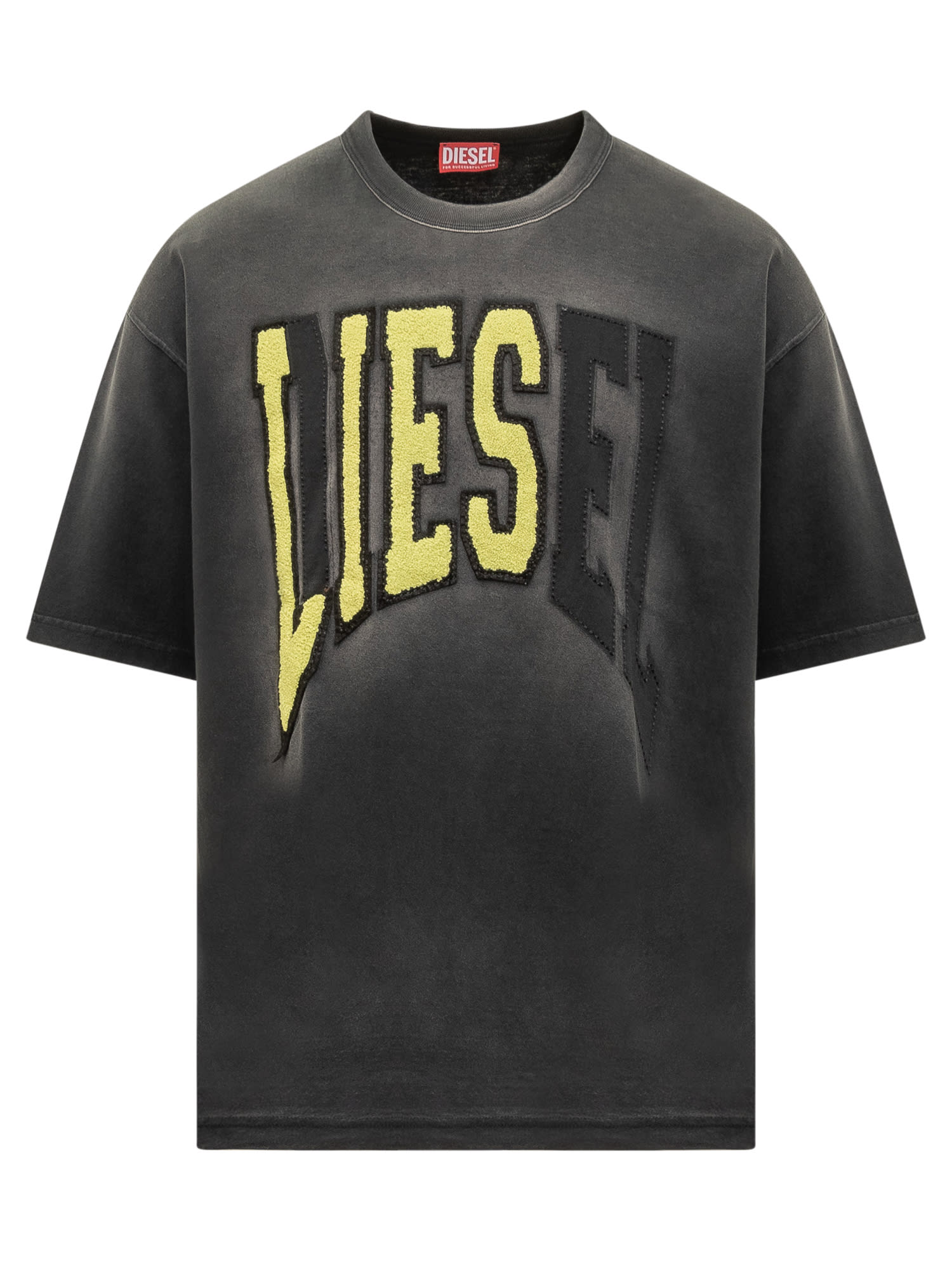 DIESEL T-SHIRT WITH SHADED EFFECT AND LOGO