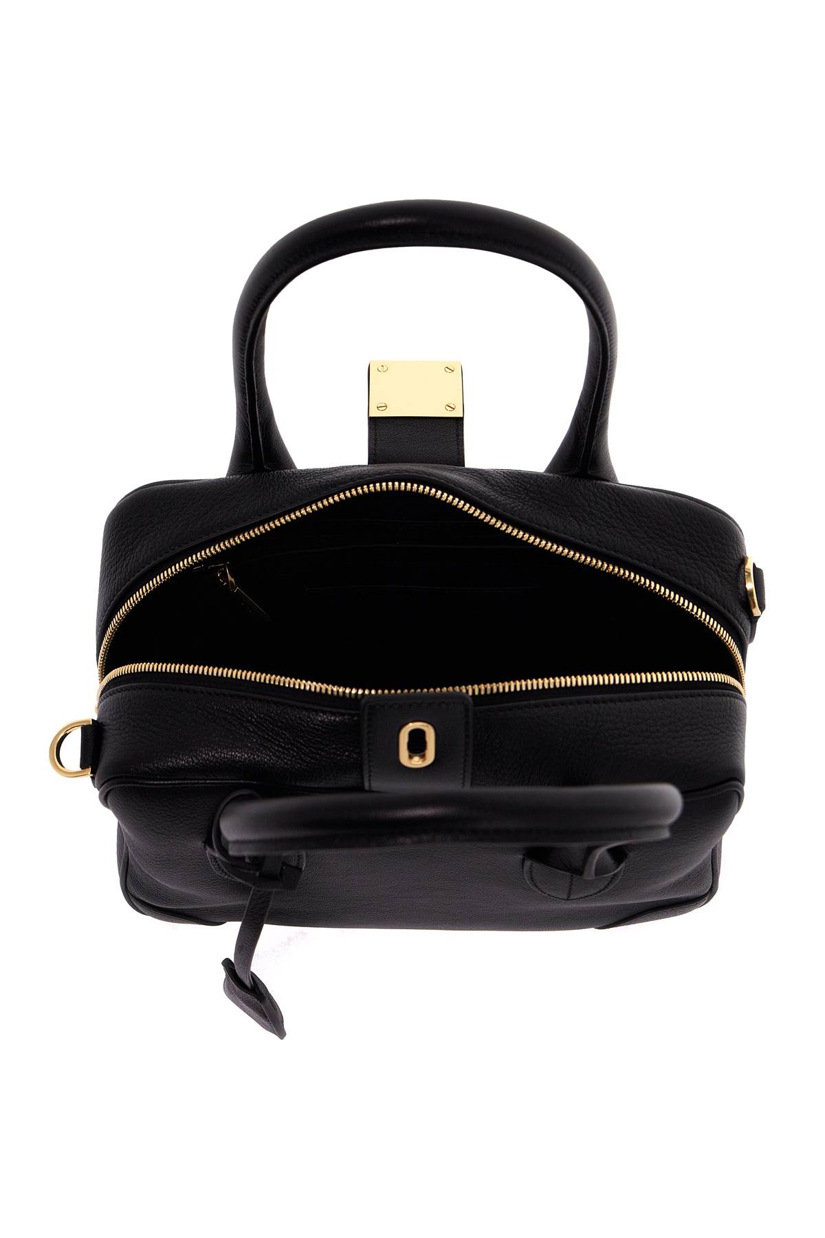 Golden Goose Vita Black Leather Top Case In Black