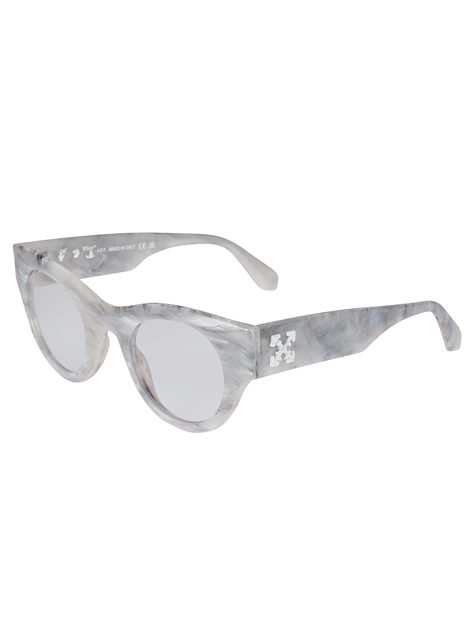 Shop Off-white Optical Style Glasses In Marble