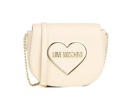 Love Moschino Logo Plaque Foldover Shoulder Bag