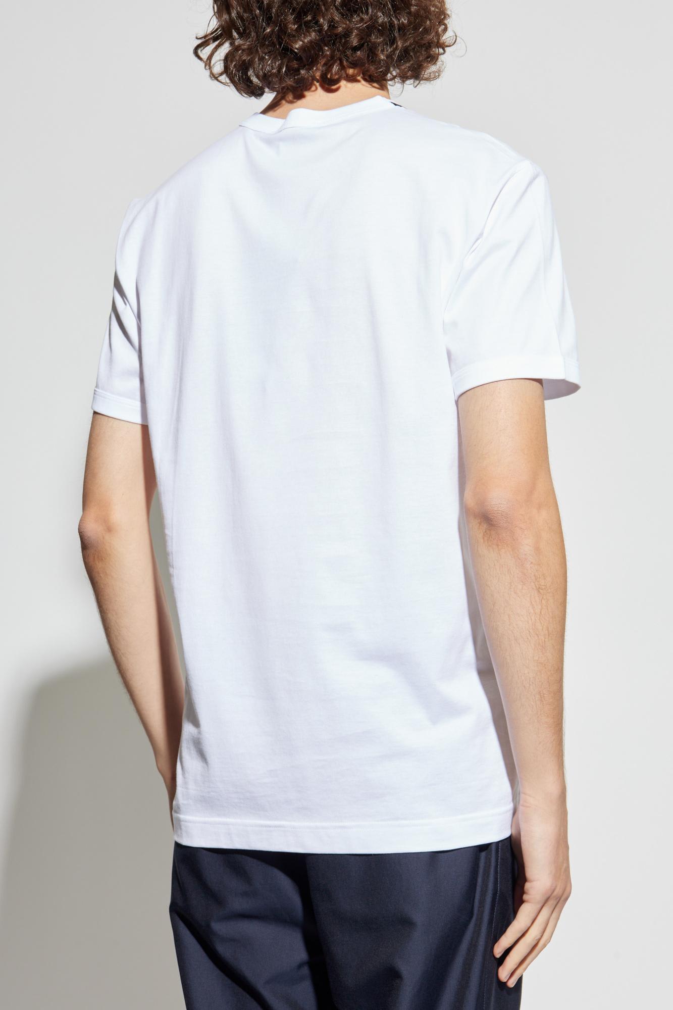 Dolce & Gabbana Cotton T-shirt With Crest Embellishment In White