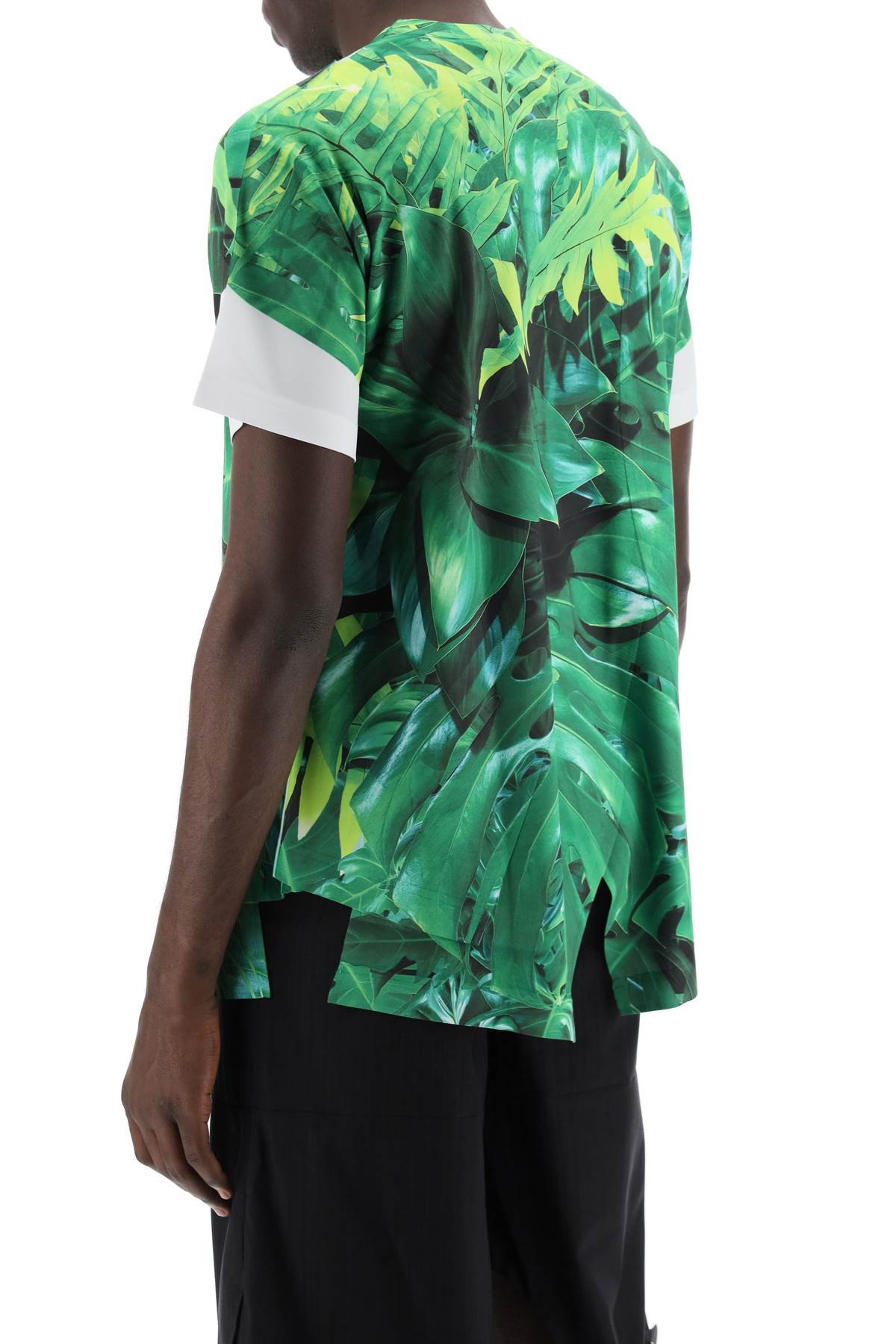 Shop Comme Des Garçons Homme Deux Jungle Print T-shirt With In White (green)