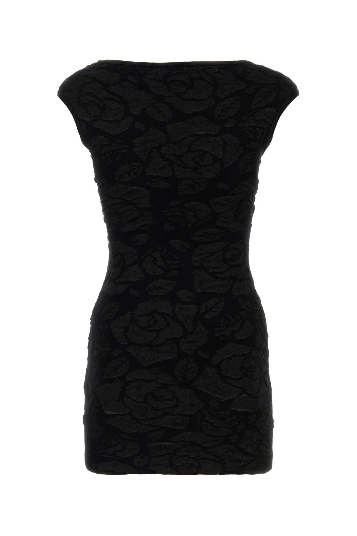 Blumarine Black Polyester Blend Mini Dress In Nero
