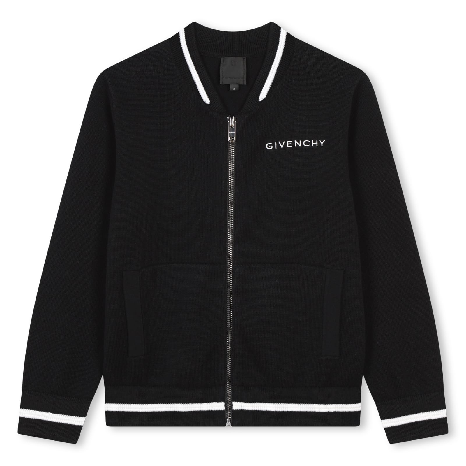 Shop Givenchy Felpa Con Logo E Zip In Black