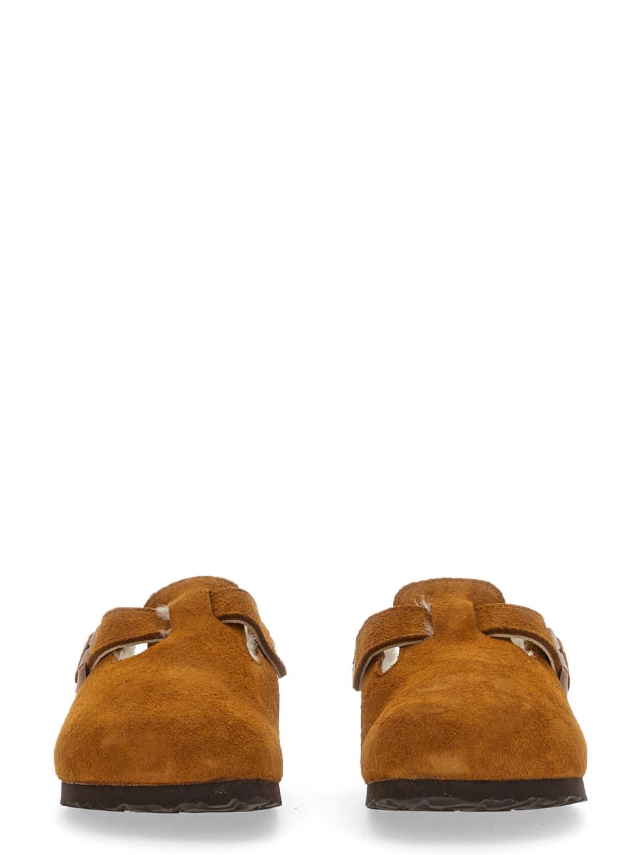 Shop Birkenstock Sabot Boston In Beige