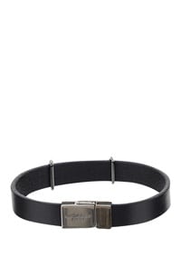 Saint Laurent Opyum Logo Plaque Bracelet In Nero