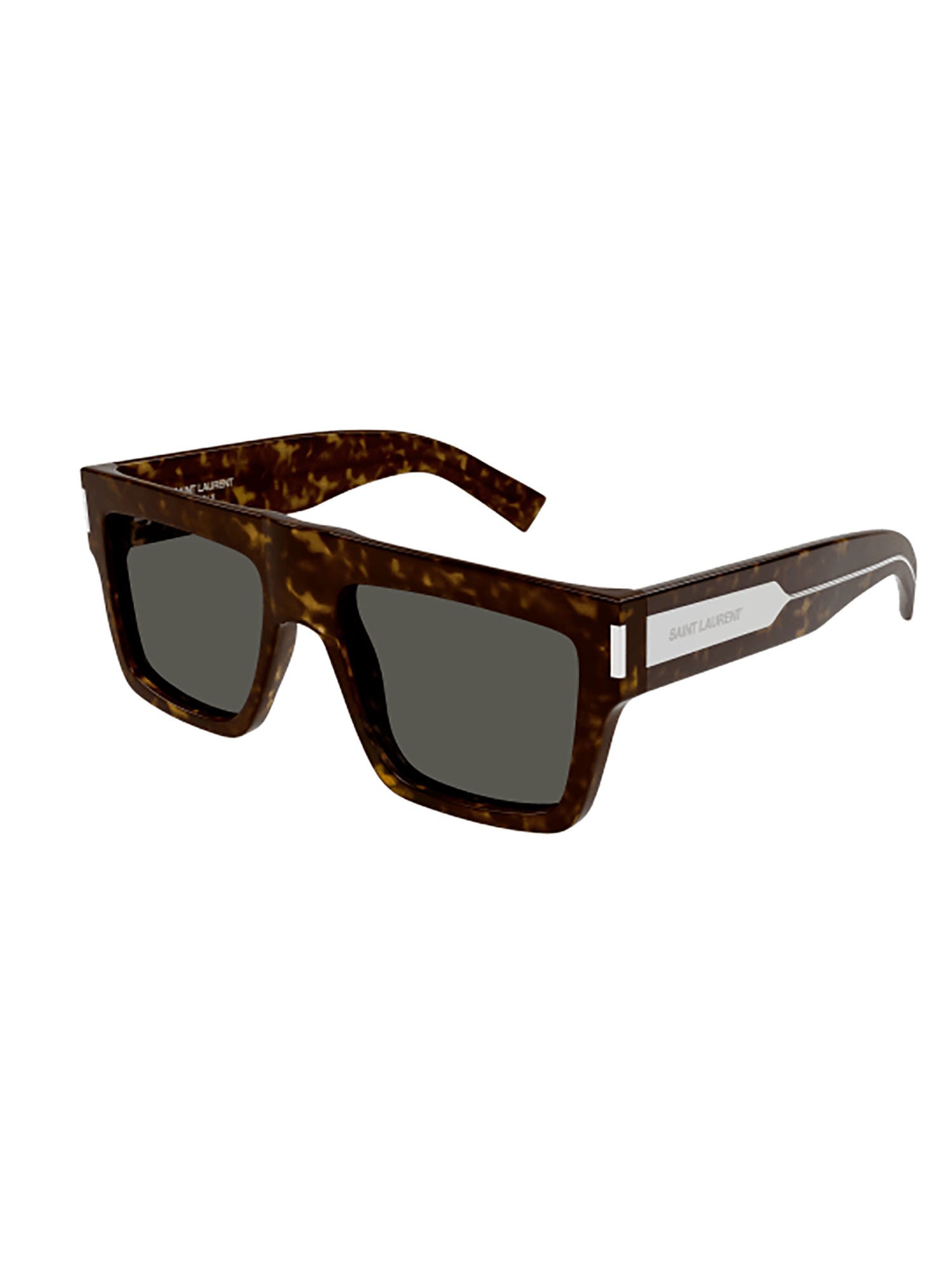 Shop Saint Laurent Sl 628 Sunglasses In Havana Crystal Grey
