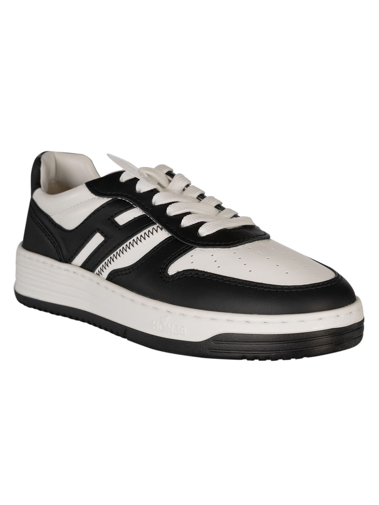 Shop Hogan H630 Sneakers In White/black