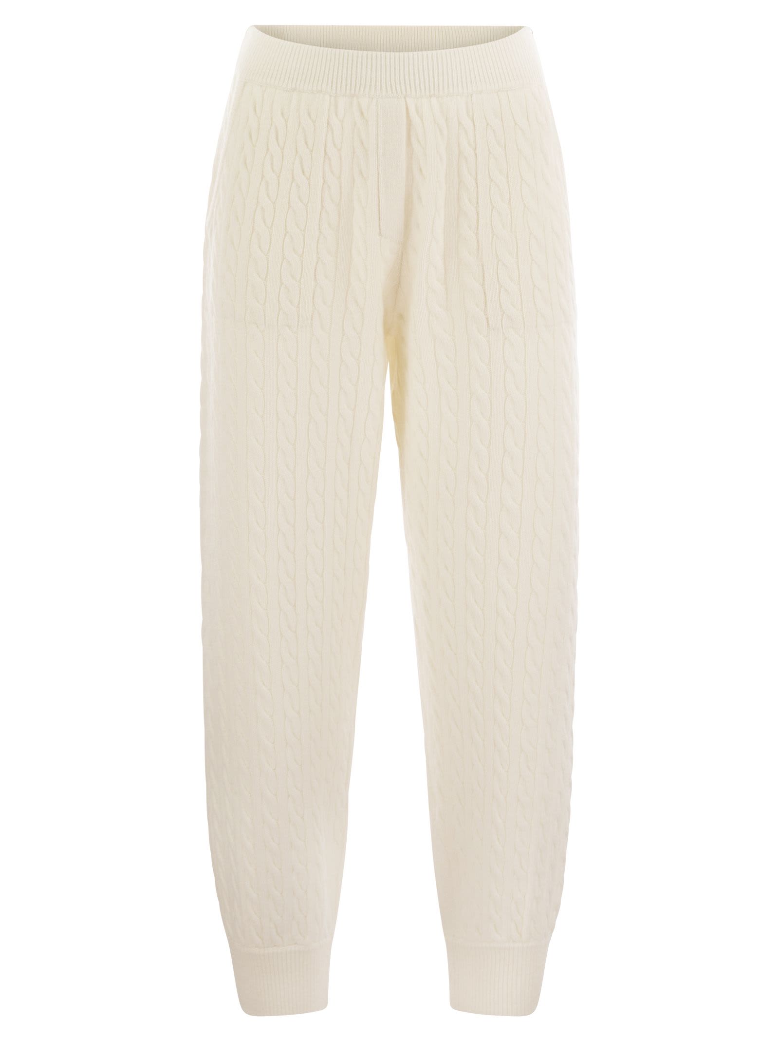 Cashmere Cable Knit Trousers