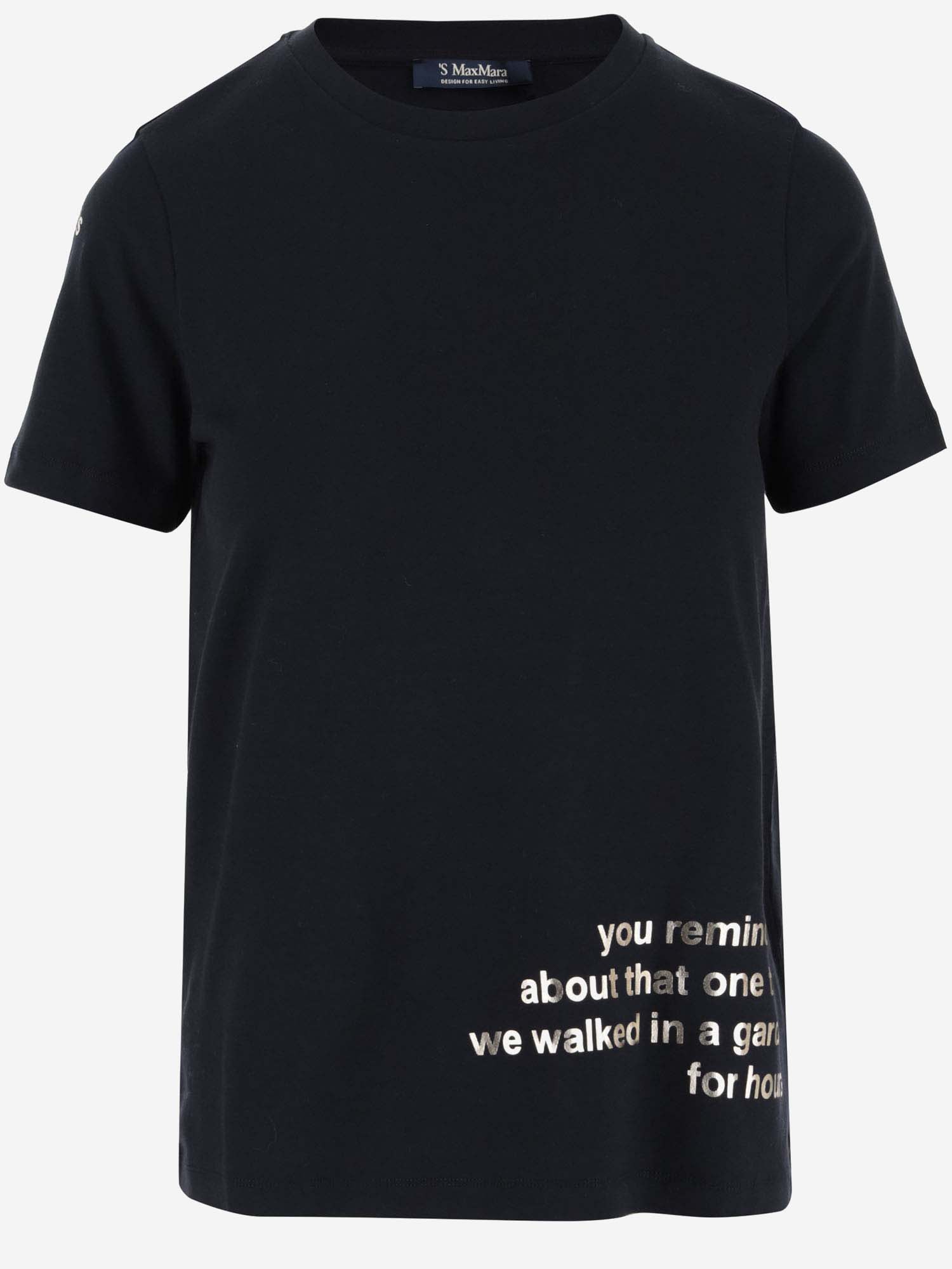 Shop 's Max Mara Aris Cotton T-shirt In Blu Marino