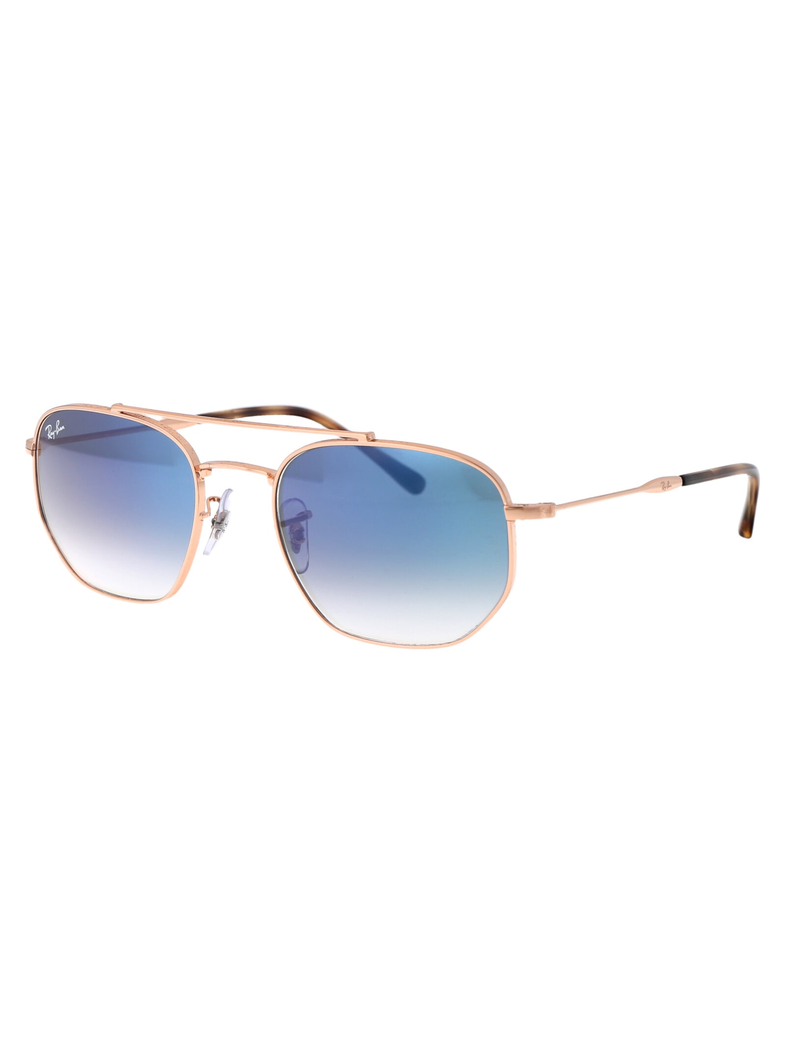 Shop Ray Ban 0rb3707 Sunglasses In 92023f Rose Gold