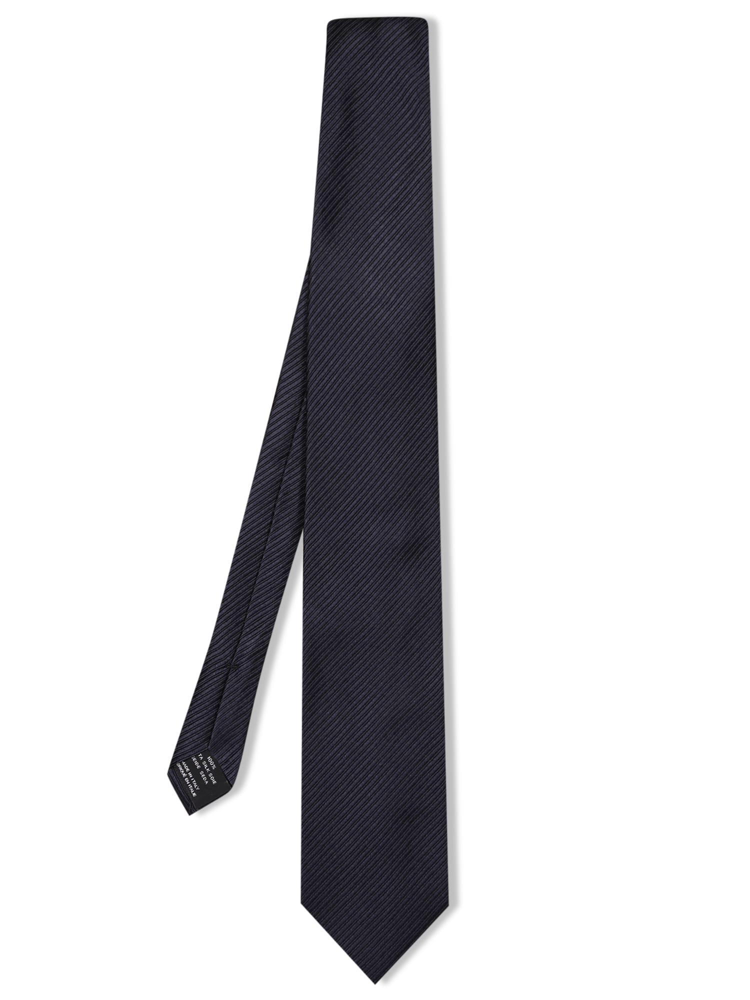 Shop Tom Ford Diagonal Blue Silk Tie