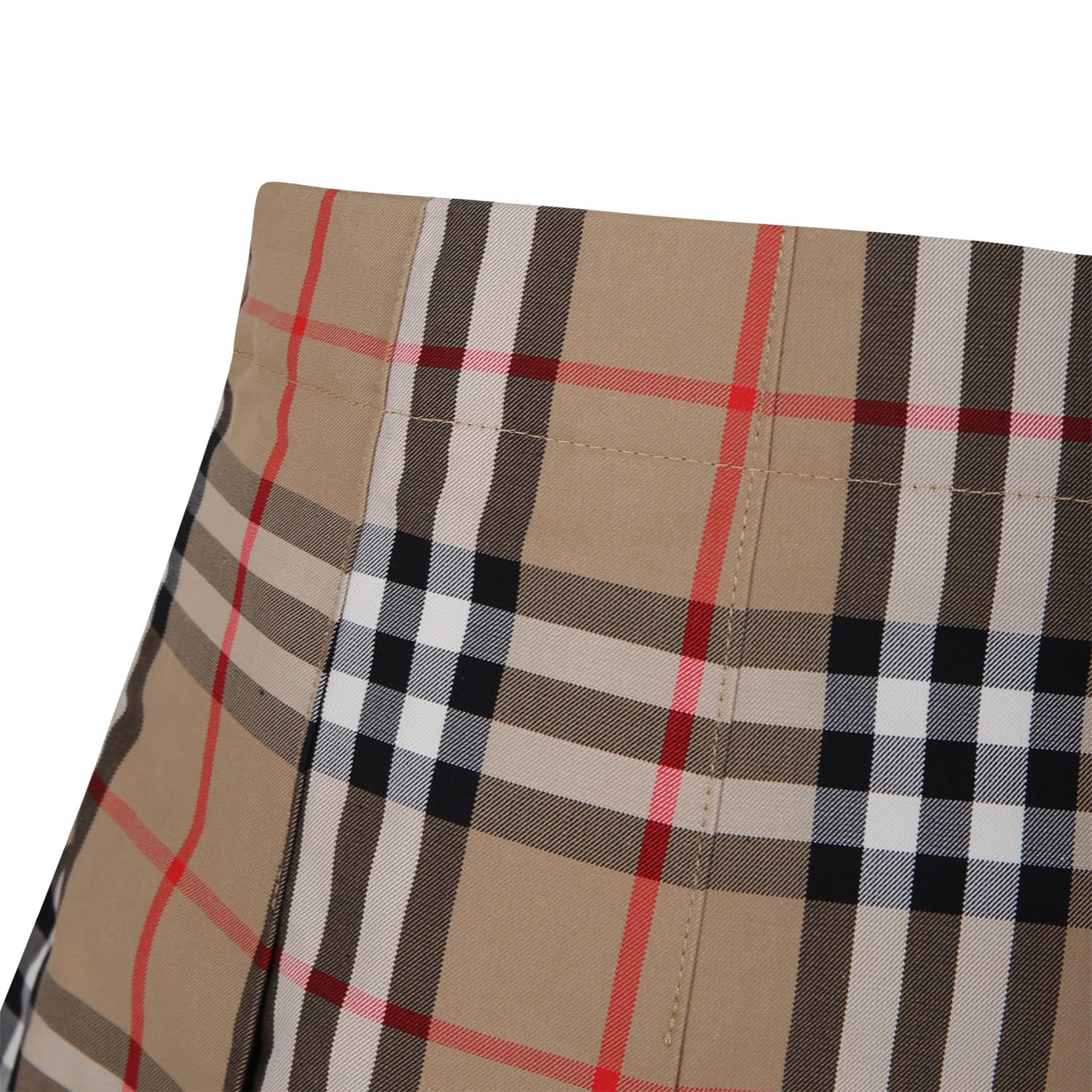 Shop Burberry Beige Skirt For Girl With Iconic All-over Vintage Check