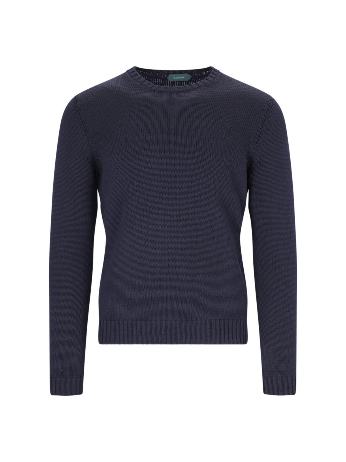 Shop Zanone Crewneck Sweater In Blu