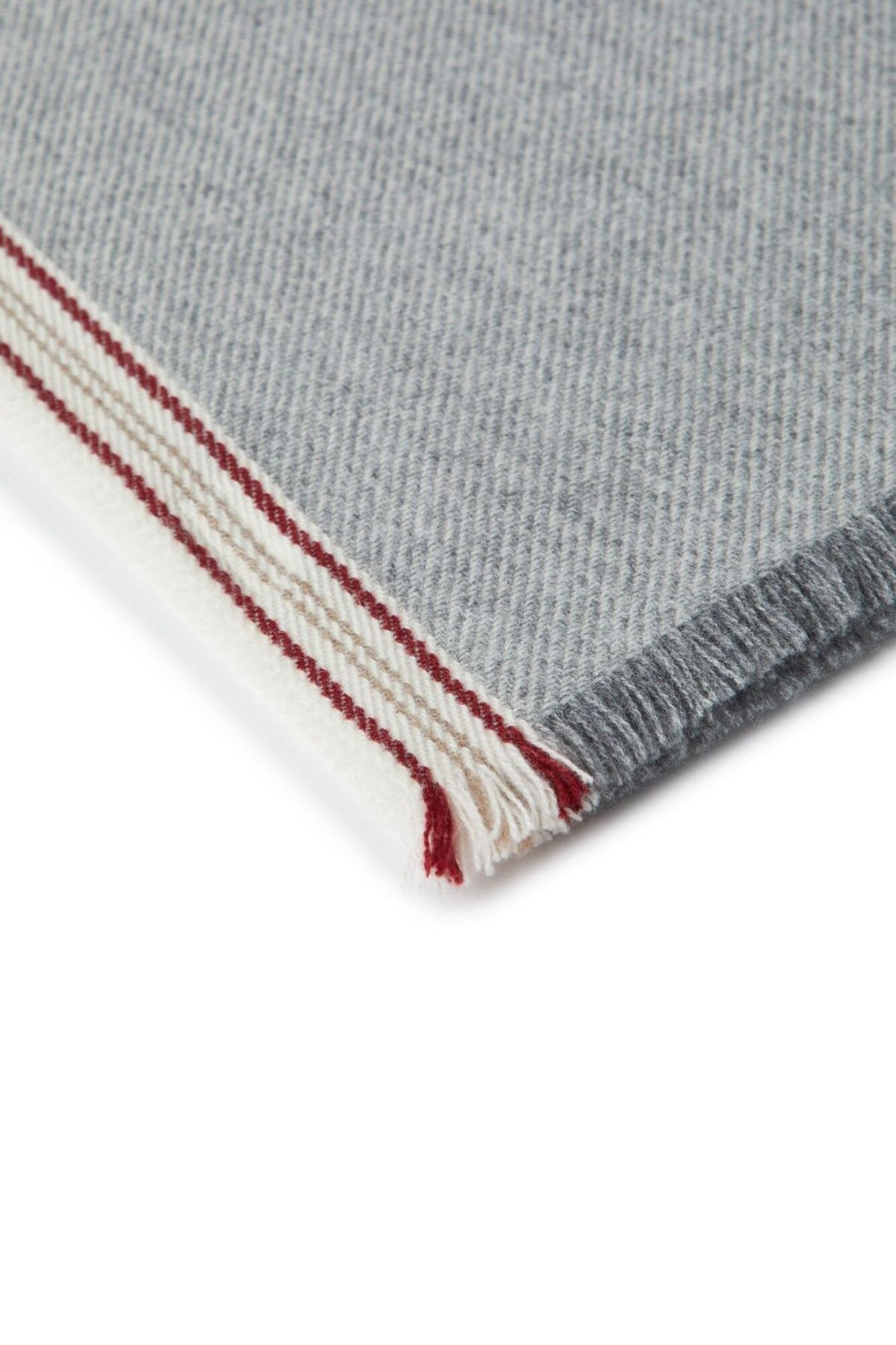 Brunello Cucinelli Grey Cashmere Scarf In Gray