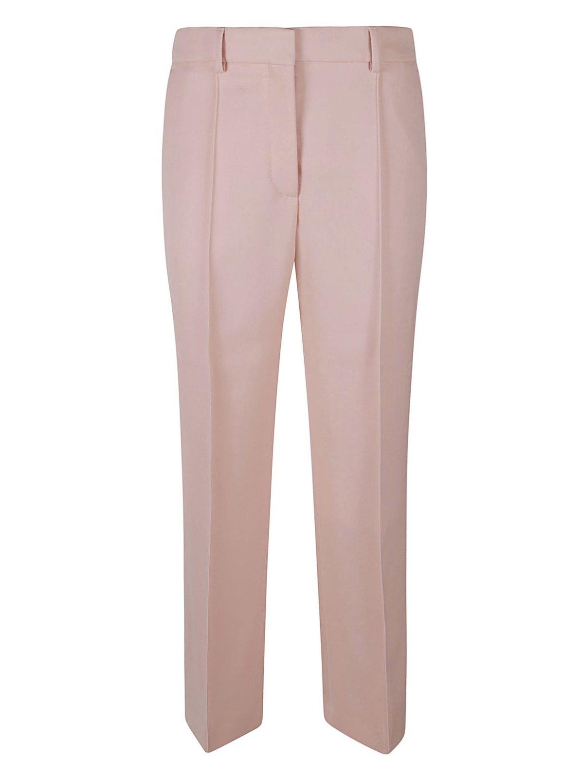 Lanvin Pleated-detail Flared Cropped Trousers In Pink