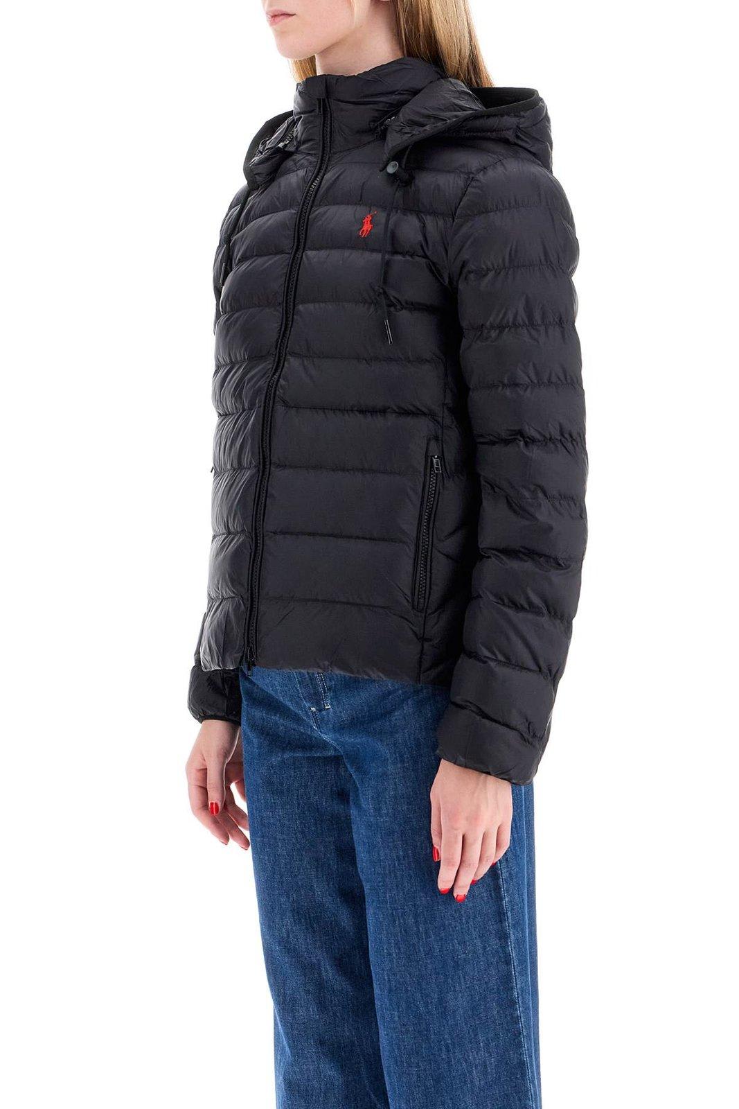 Polo Ralph Lauren Water-resistant Packable Hooded Jacket In Black