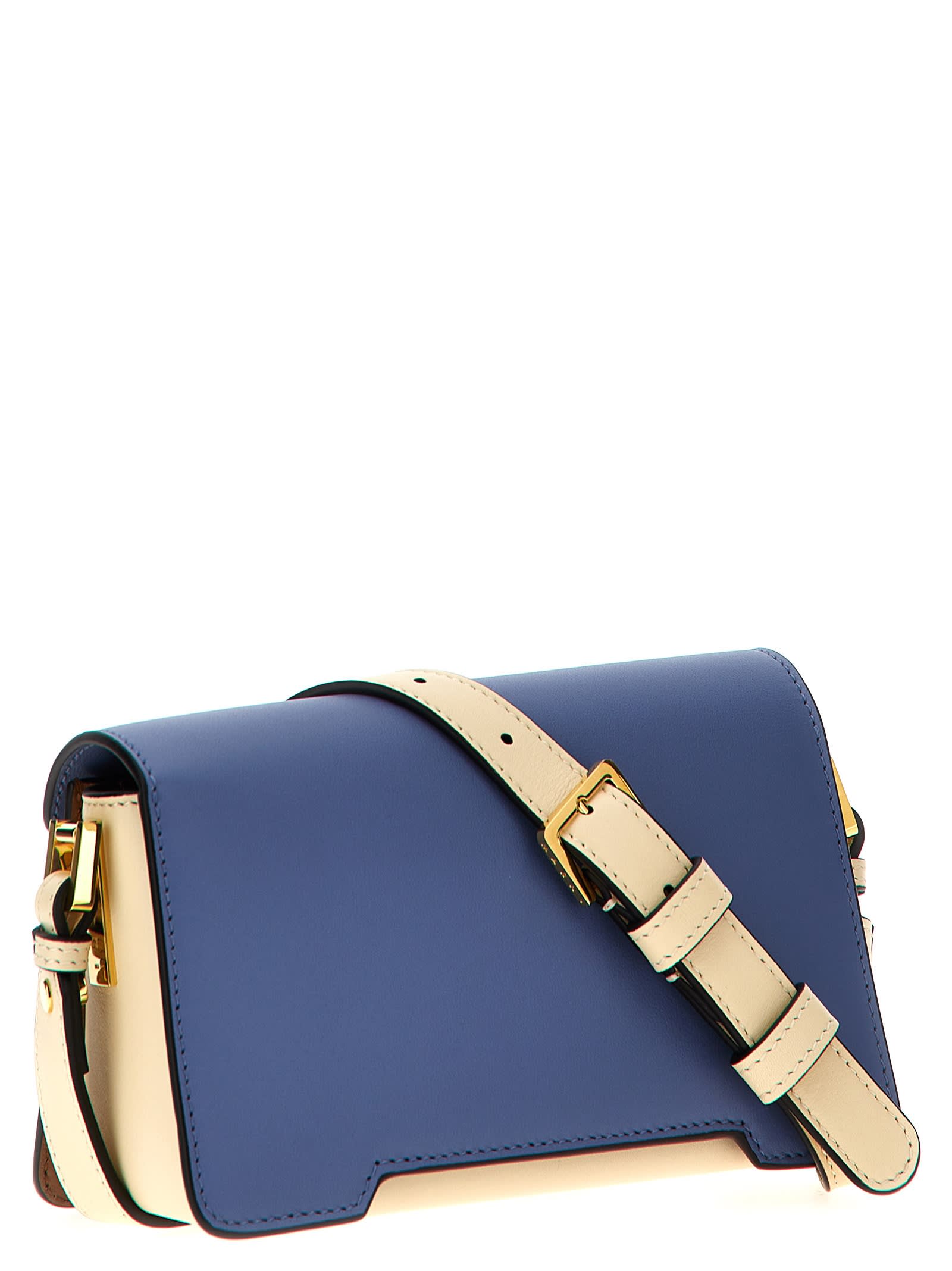 Marni Trunkaroo Mini Shoulder Bag In Blue