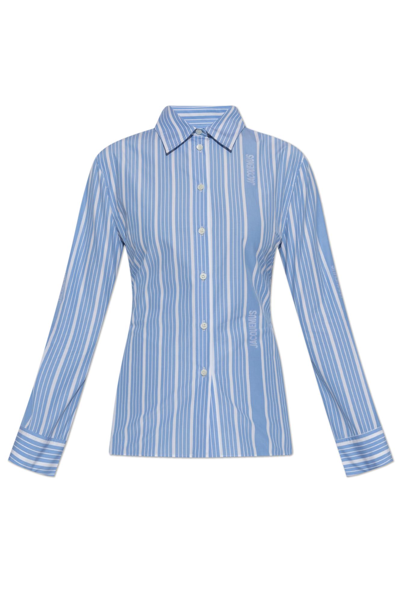 Shop Jacquemus Shirt With Logo In Blue