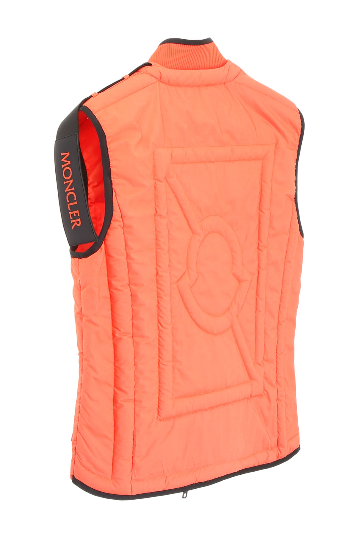 orange moncler vest