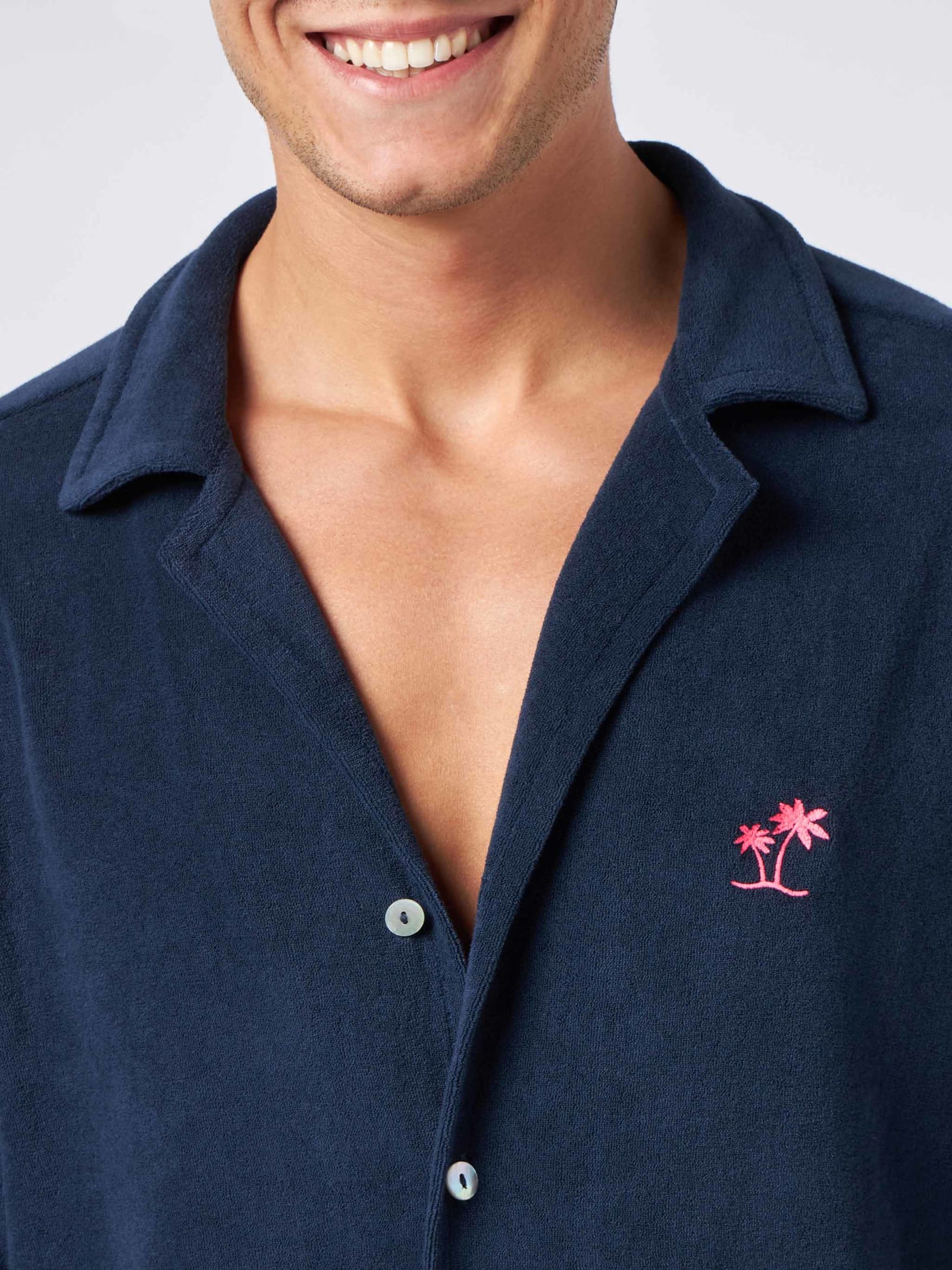 MC2 SAINT BARTH MAN NAVY BLUE TERRY SHIRT RIVIERA