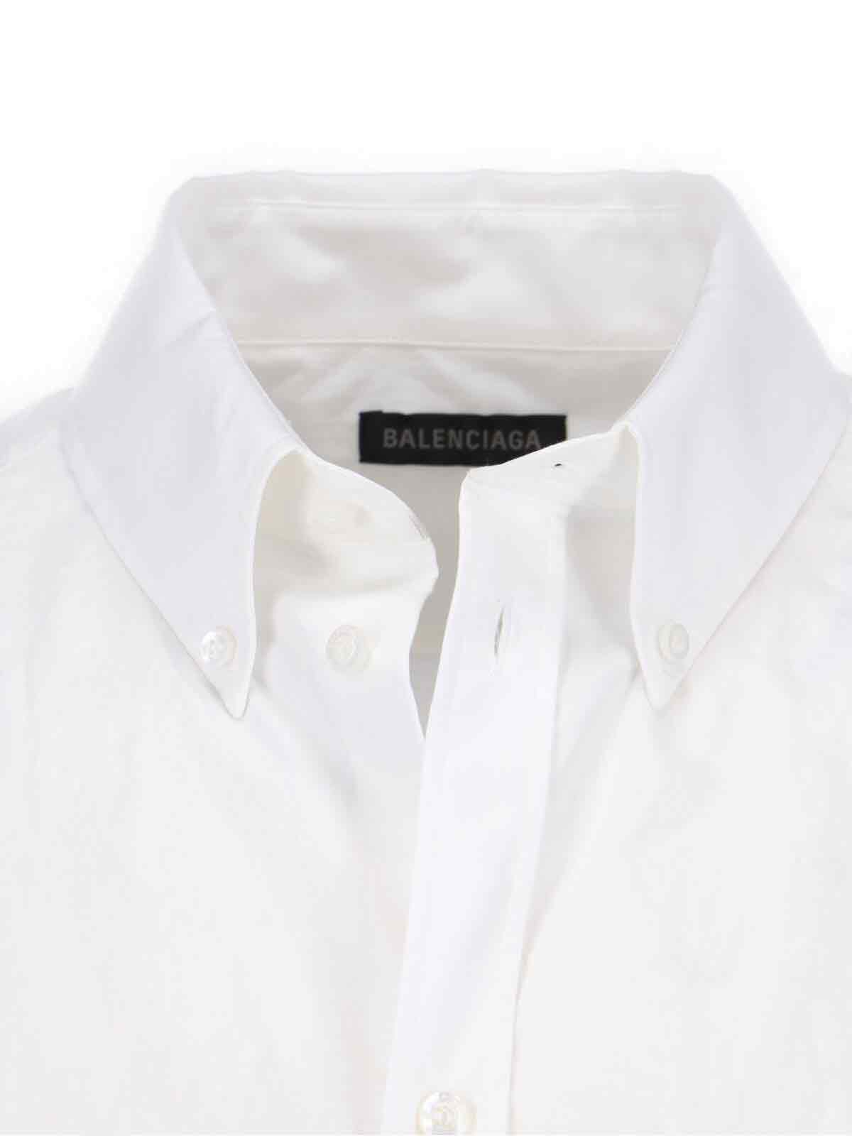 Balenciaga Relaxed Fit Shirt Button-down Collar In White