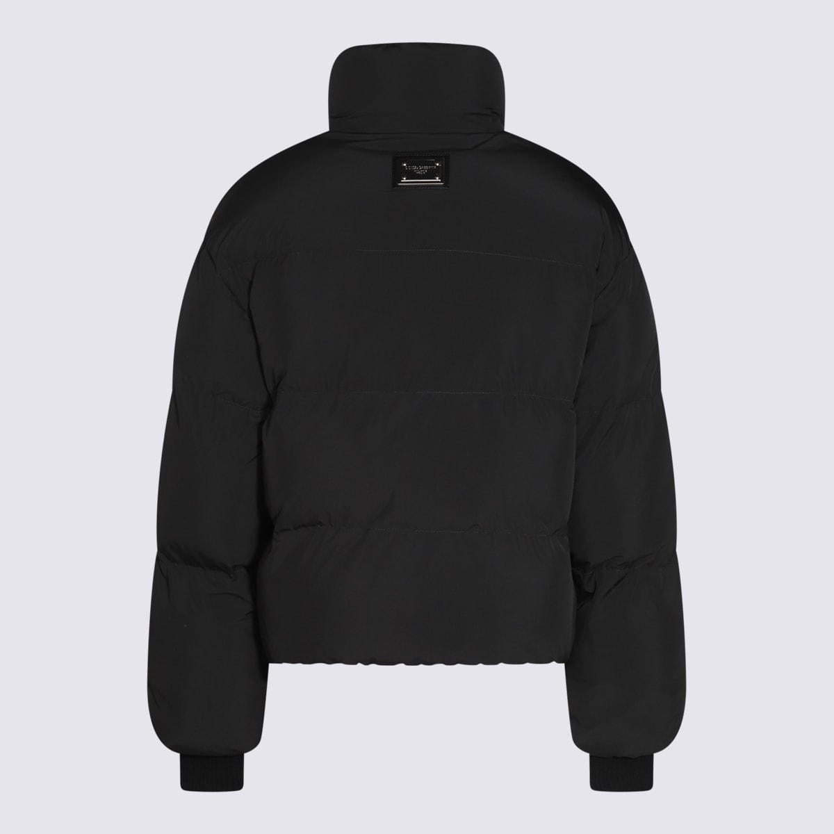 Dolce & Gabbana High-neck Zip-up Down Jacket In Black