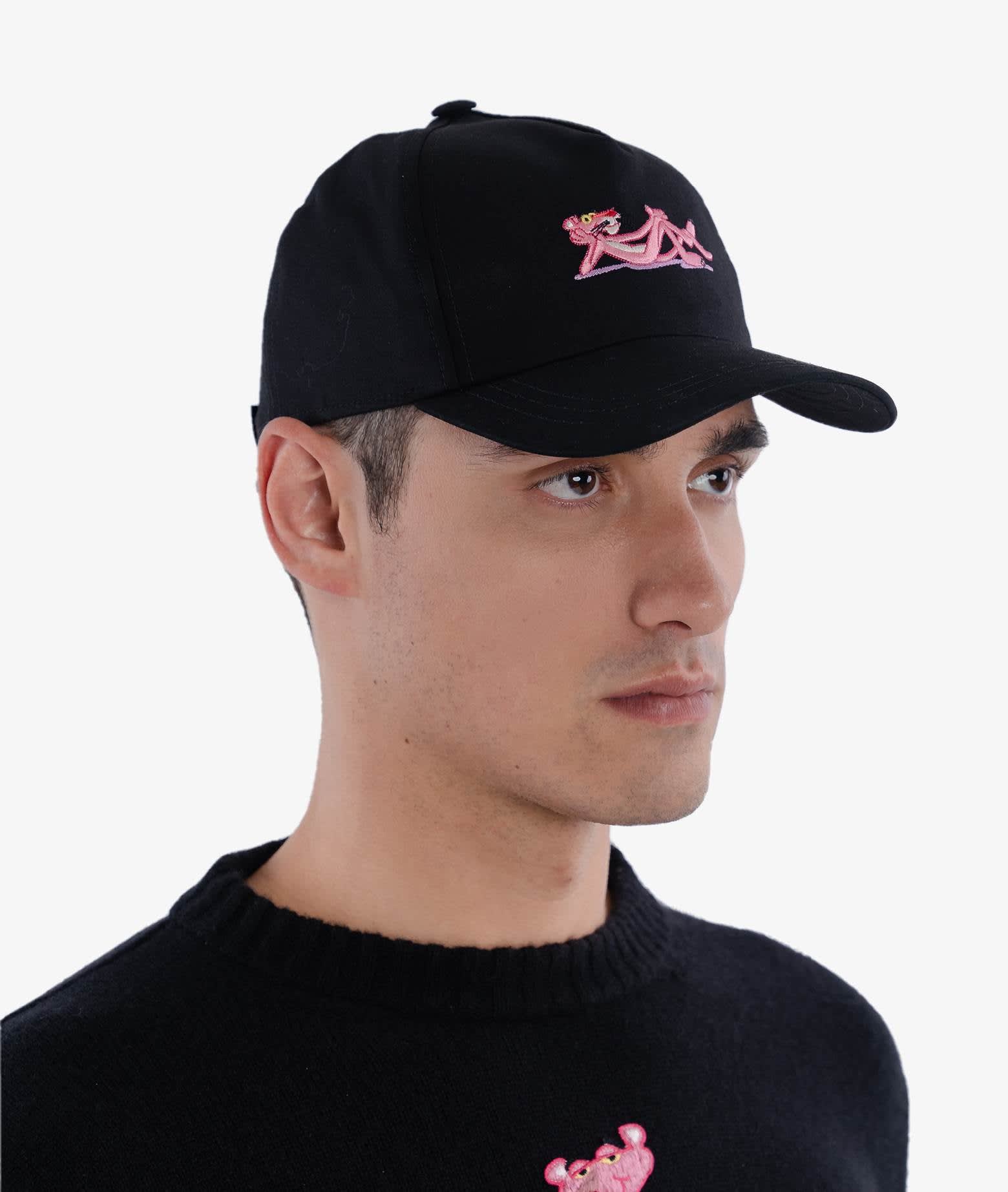 Shop Larusmiani Baseball Cap Pink Panther Hat In Black