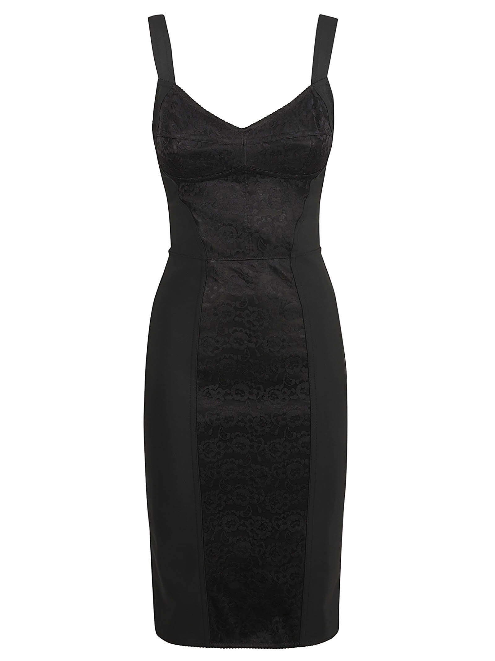 Dolce & Gabbana Sleeveless Mid-length Dress In Black