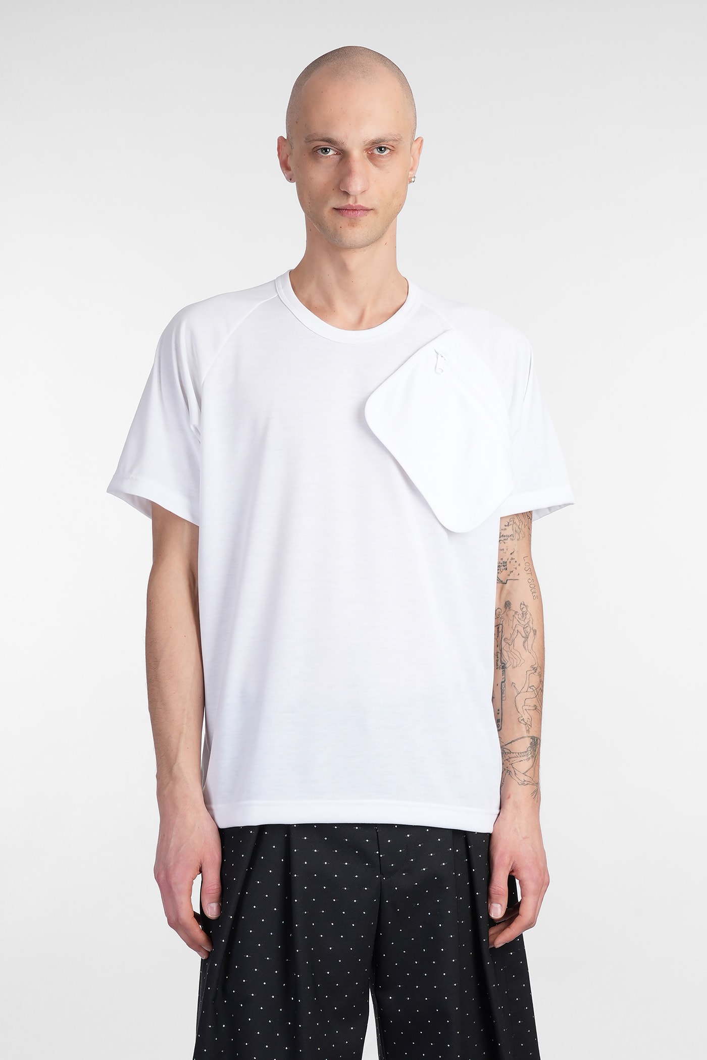 T-shirt In White Polyester