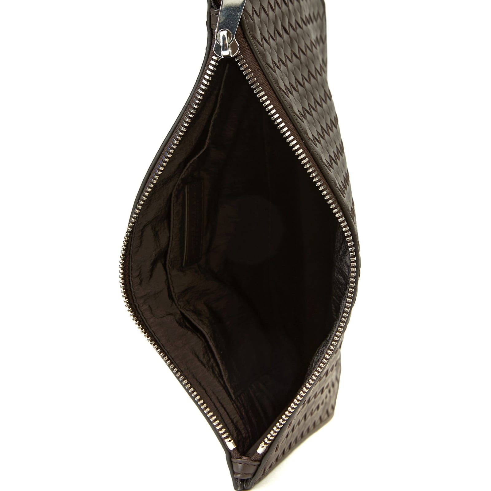 Bottega Veneta Intrecciato Piccolo Standing Pouch In Brown